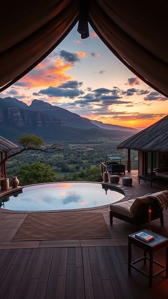 Luxury lodge overlooking the plains